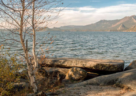 Picturesque places of Kazakhstan, Borovoe village, with its unique lakes and forests!の写真素材