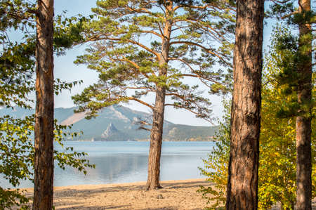 Picturesque places of Kazakhstan, Borovoe village, with its unique lakes and forests!の写真素材