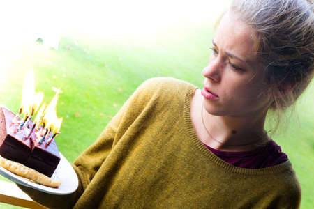 young woman's birthdayの写真素材