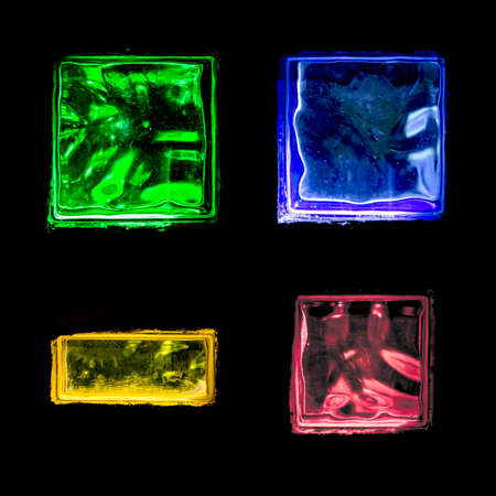 Colorful ice cube faceの写真素材