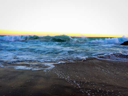waves on the beachの写真素材