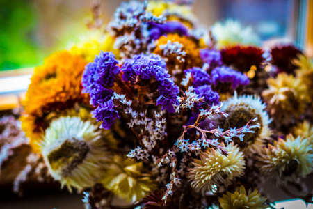 home decoration bouquet with beautiful colorsの写真素材