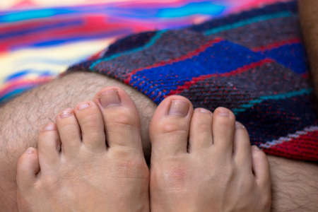 feet and toes relaxingの写真素材