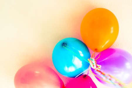 Balloons floating on the ceilingの写真素材