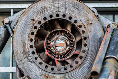 rusty metallic individual partsの写真素材