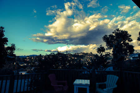 Sunset over Hollywood Hills