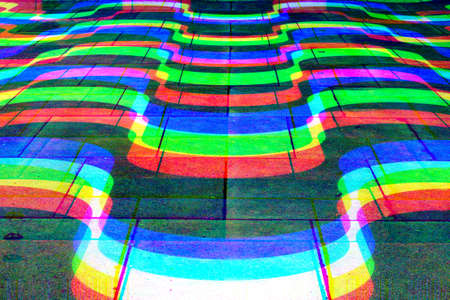 floor with colorful pattern and multiple layer