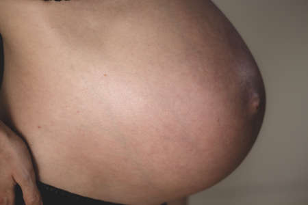 very pregnant belly bump