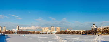 Winter cityscapeの写真素材