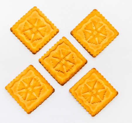 Biscuits on white backgroundの写真素材