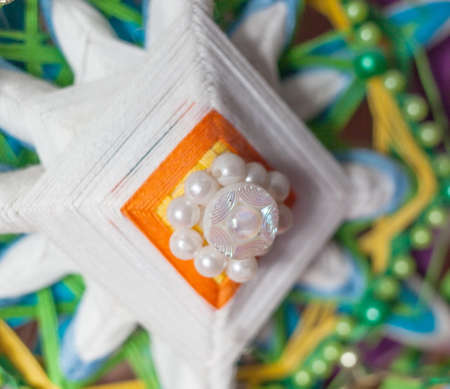 The pattern of thread (of the mandala)の写真素材