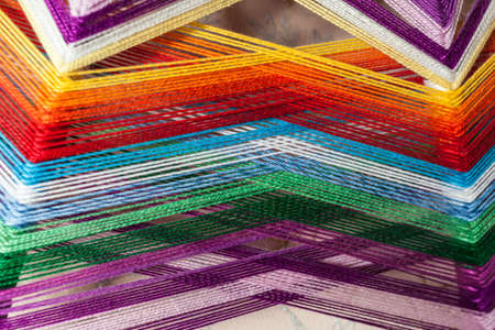 The pattern of thread (of the mandala)の写真素材