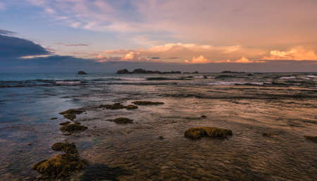 Sunset on the Indian ocean Sri Lanka Hikkaduwaの写真素材