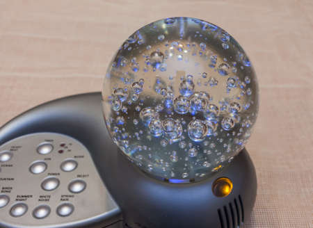 Glass globe with bubblesの写真素材