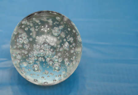 Glass globe with bubblesの写真素材