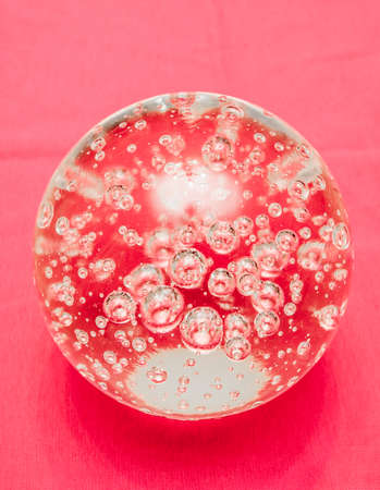 Glass globe with bubbles