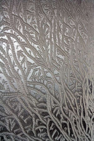 the frosty patterns on the windowの写真素材