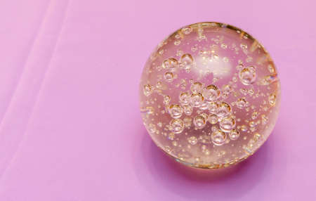Glass globe with bubblesの写真素材