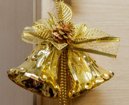 Christmas decoration "Golden bells"の写真素材