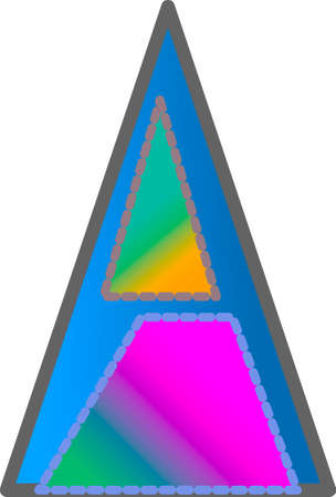 A letter as a graphic or vector. A digital graphic, colorful. Art graphic of a letter.の写真素材