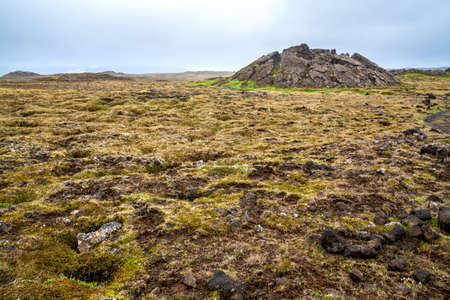 Landscape of Landmannalaugar surreal nature scenery in highland of Iceland, Nordic, Europe. Lava...