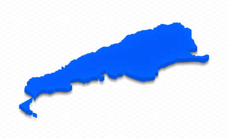 Illustration of a blue ground map of Argentina on grid background. Left 3D isometric perspective projection.の写真素材