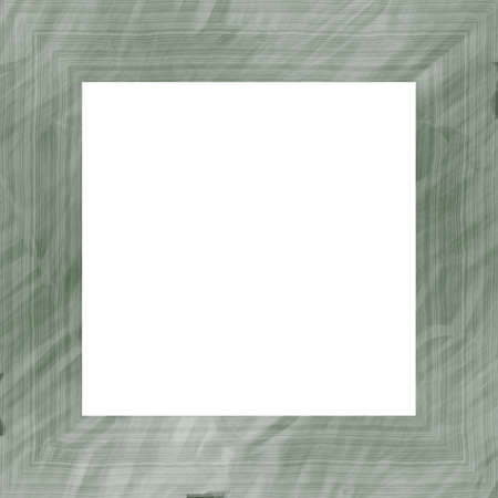 Boggy decorative weathered square wood photo painting picture frame with empty isolated filling.