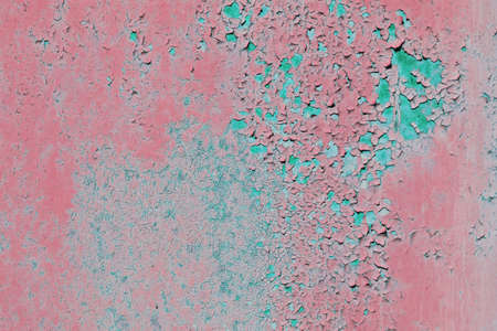 Weathered Pink Painted Wall Textureの写真素材