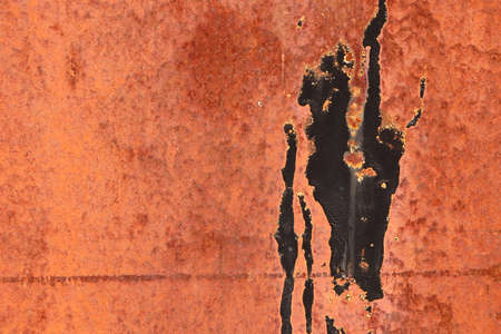 Rust Painted Wall Texture with Black Resin