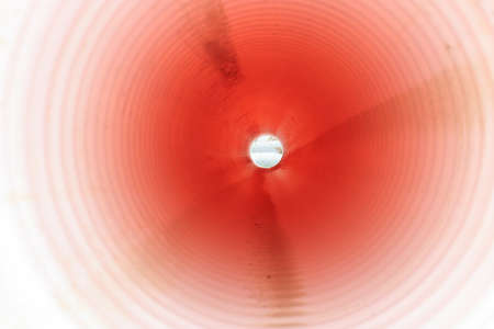 Inside ribbed tube hole. Focused exit end.の写真素材