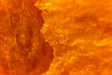 French baguette bread crustacean macro closeup. Texture background.の写真素材