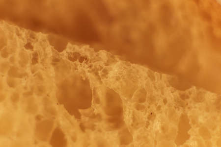 Pulp of bread slices macro closeup. Texture background.