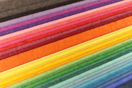 Colored Paper Sheets Pile. Chancery Background.の写真素材