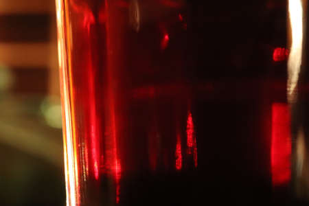 Blurred Cup of Vietnamese Coffee Lights. Morning Drink Background.の写真素材