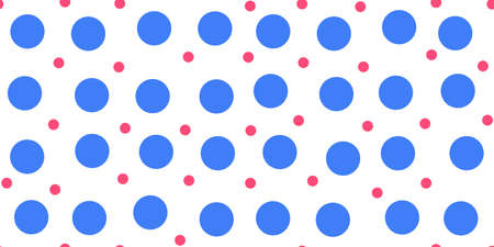 Blue Dots Pattern Background. Retro Circles Backdrop. Balls Texture.の写真素材