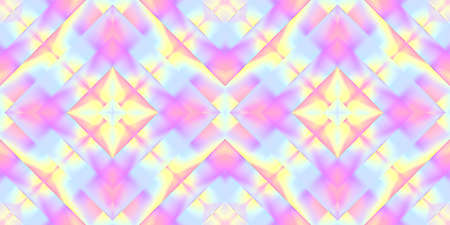 Pastel Tones Seamless Psy Pattern Background. Bright Surrealism Texture. Fractal Geometric Backdrop.