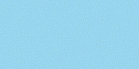 Sky Blue Seamless Outline Labyrinth Background. Maze Path Puzzle Concept. Difficulty Logical Mind...