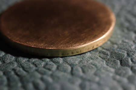 Clean Bronze Coin. Blank Surface.の写真素材
