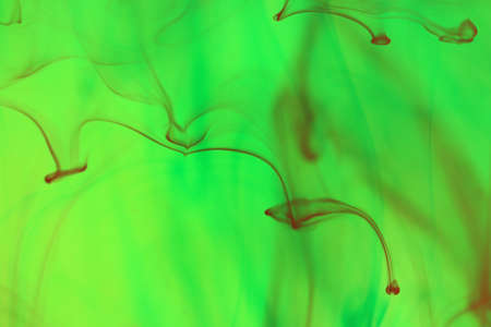 Mystic Drip Lines in Water. Liquid Fantasy Art Clouds. Abstract Background.の写真素材