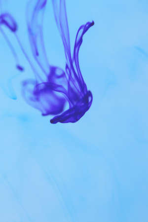 Falling Ink Drops Motion Dynamic. Ambient Soft Background.の写真素材