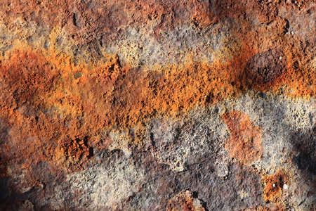 Old sea corroded metal. Hard rust texture. Detailed rusted macro closeup.