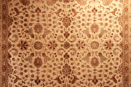 Traditional floor cover design background. Turkish oriental carpet texture. Beautiful textile rug...