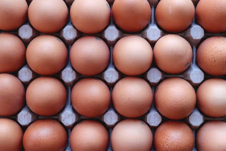Egg stand filling texture. background. Eggs food products order backdrop.