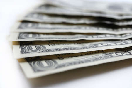 Dollars money stack background. United States of America dollars banknotes.