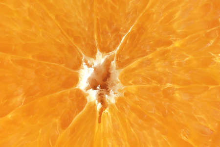 Fresh juicy orange filling background. Citrus fruit texture. Vitamin delicious.の写真素材