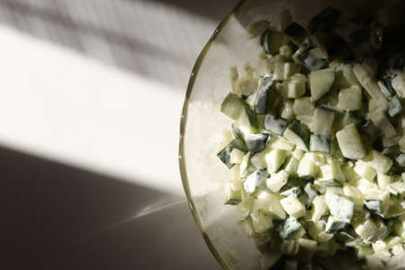 Isolated cucumber sliceの写真素材