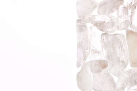 Clear kunzite jewel stone texture. Macro closeup.