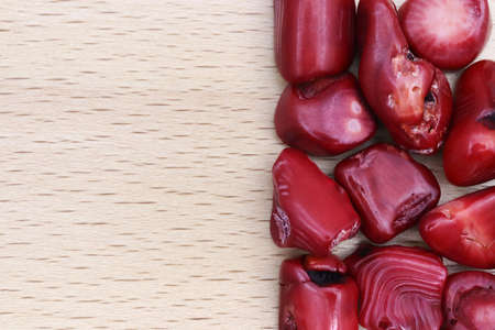 Red coral stones set texture on white light isolated backgroundの写真素材