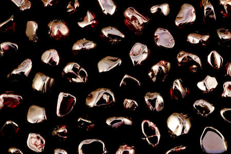 Garnet rare jewel stones texture on white light isolated background
