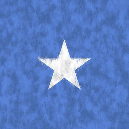 Somalia oil painting. Somali emblem drawing canvas. A painted picture of a country's flag.